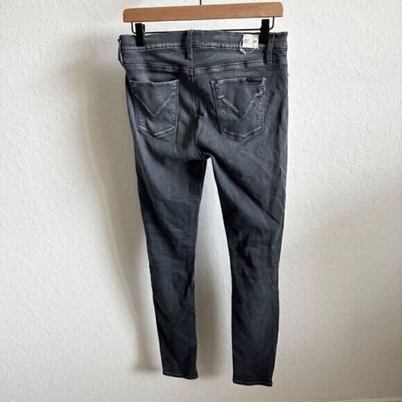 Hudson Nico Midrise Super Skinny Jeans Dark Gray Black Size‎ 28 - Picture 7 of 13